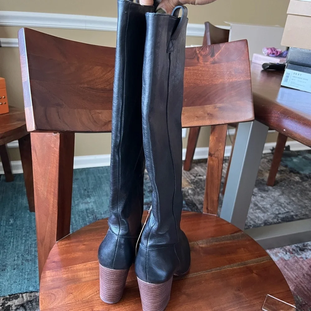 Gianni Bini Black Opulence Knee High Block Heel Boots - Picture 9 of 15